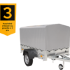 750 kg Anhänger 200 x 125 mit Domdeckel und Überrollbügel Garden Trailer 201 KIPP