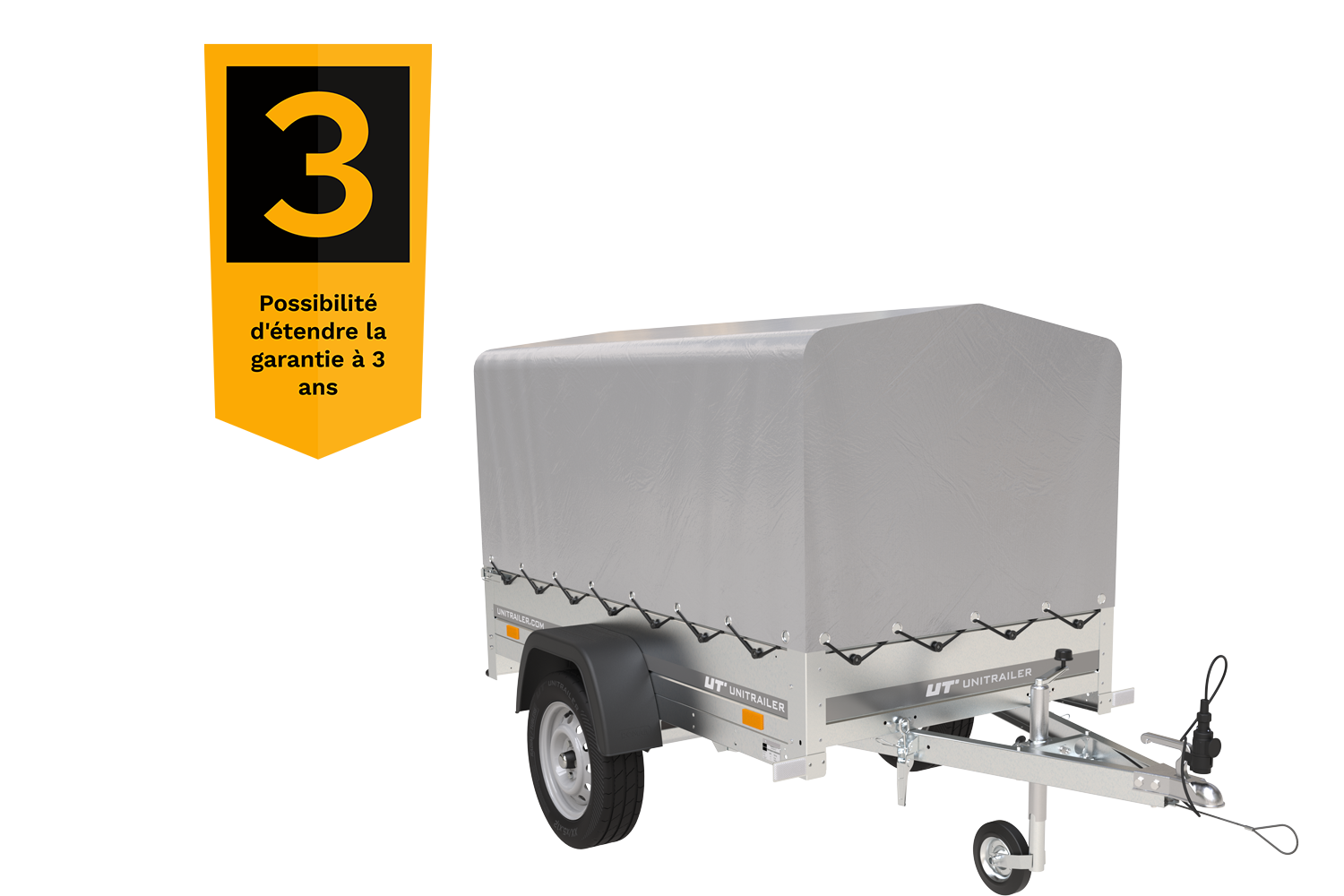 750 kg Anhänger 200 x 125 mit Domdeckel und Überrollbügel Garden Trailer 201 KIPP
